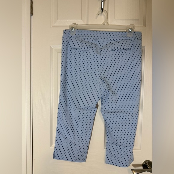 4/$20 Reitmans Light Blue Polka Dot Capri Pants- size XL - Picture 2 of 5